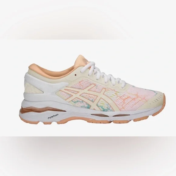 NIB ASICS Gel Kayano 24 Lite Show white/apricot ice sz 8 NWT - Picture 1 of 16